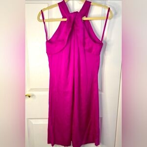 Banana Republic Fuchsia Silk Halter Dress